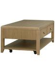Reed - Rectangular Coffee Table With Casters - Driftwood Oak