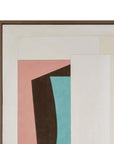 Geometric Harmony Framed Canvas - Green