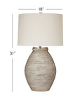 Fraser - Table Lamp - Distressed Cream