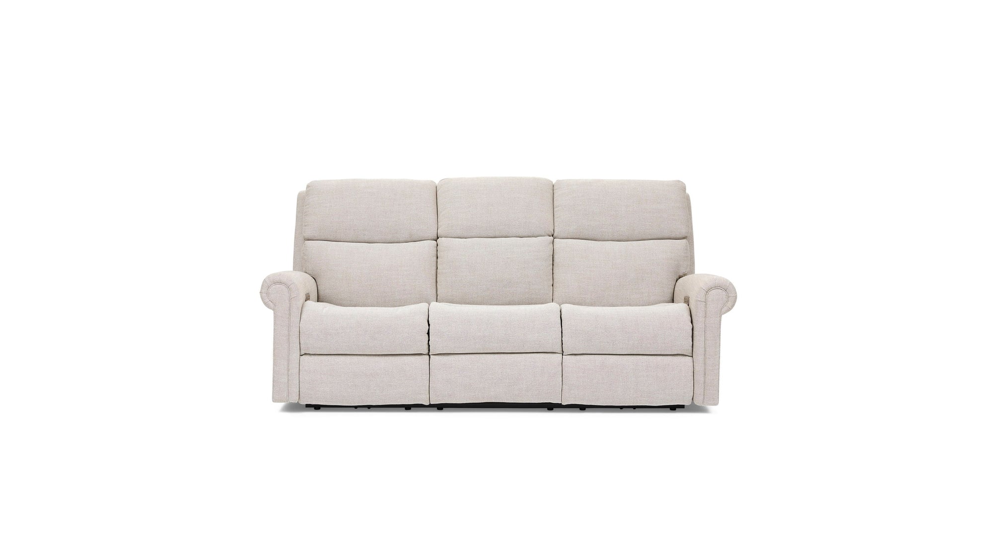 Bernard - Power Reclining Fabric Sofa With Console, Power Headrest, & Lumbar