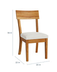 Rollins Dining Chair with Upholstered Seat
