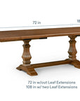 Harvest Dining Table with Extendable Leaves