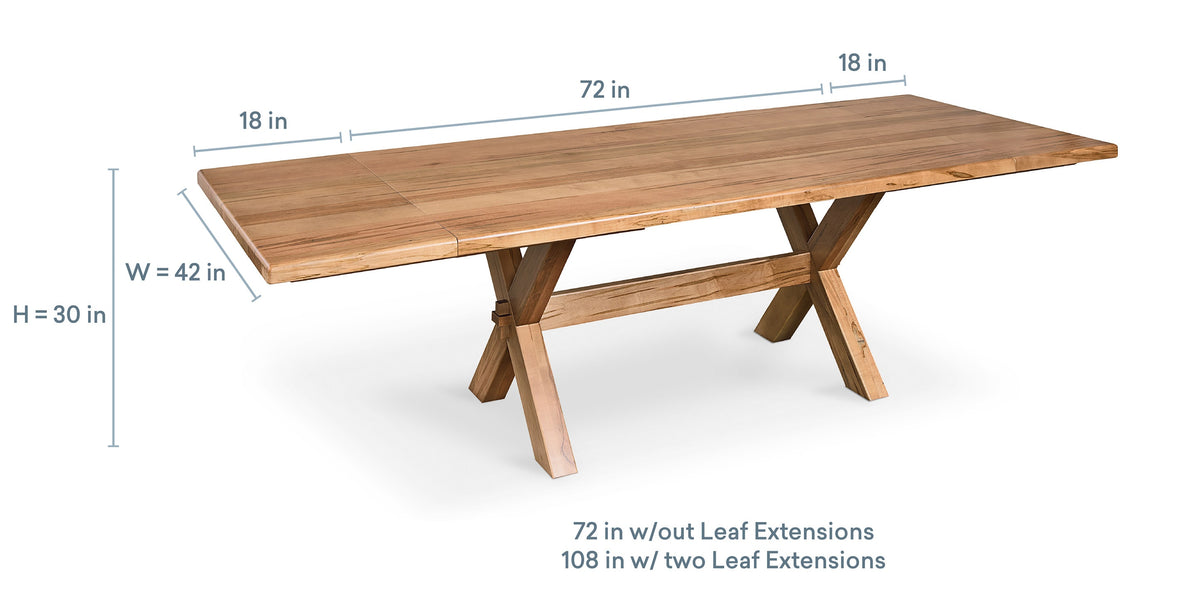 Crossbuck Rectangle Dining Table