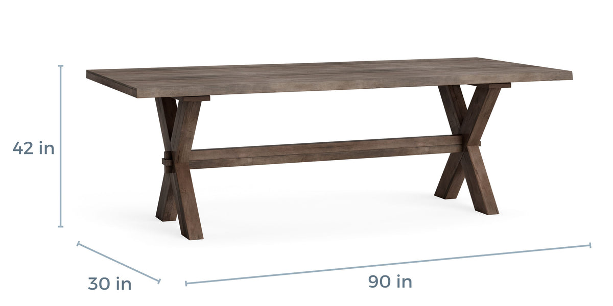 Crossbuck Rectangle Dining Table