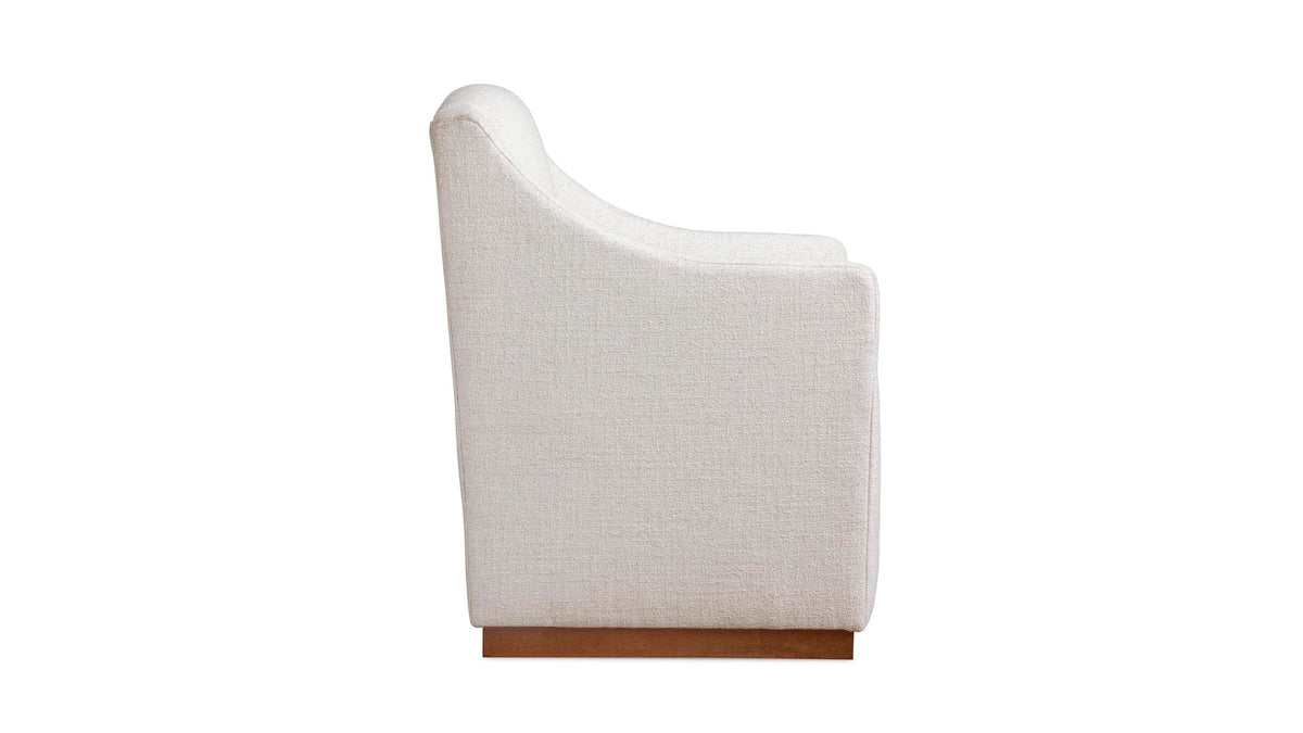 Banks Upholstered Dining Arm Chair with Casters