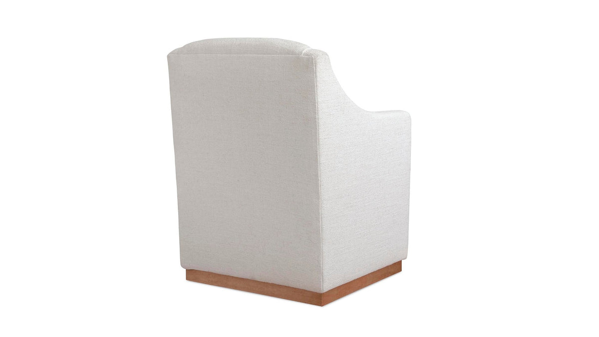 Banks Upholstered Dining Arm Chair with Casters