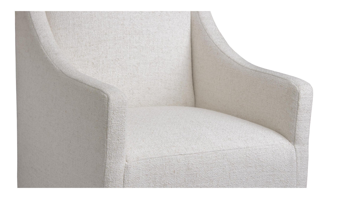 Banks Upholstered Dining Arm Chair with Casters