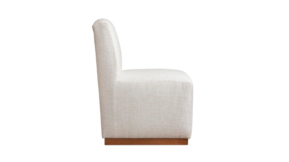 Banks Upholstered Dining Side Chair with Casters