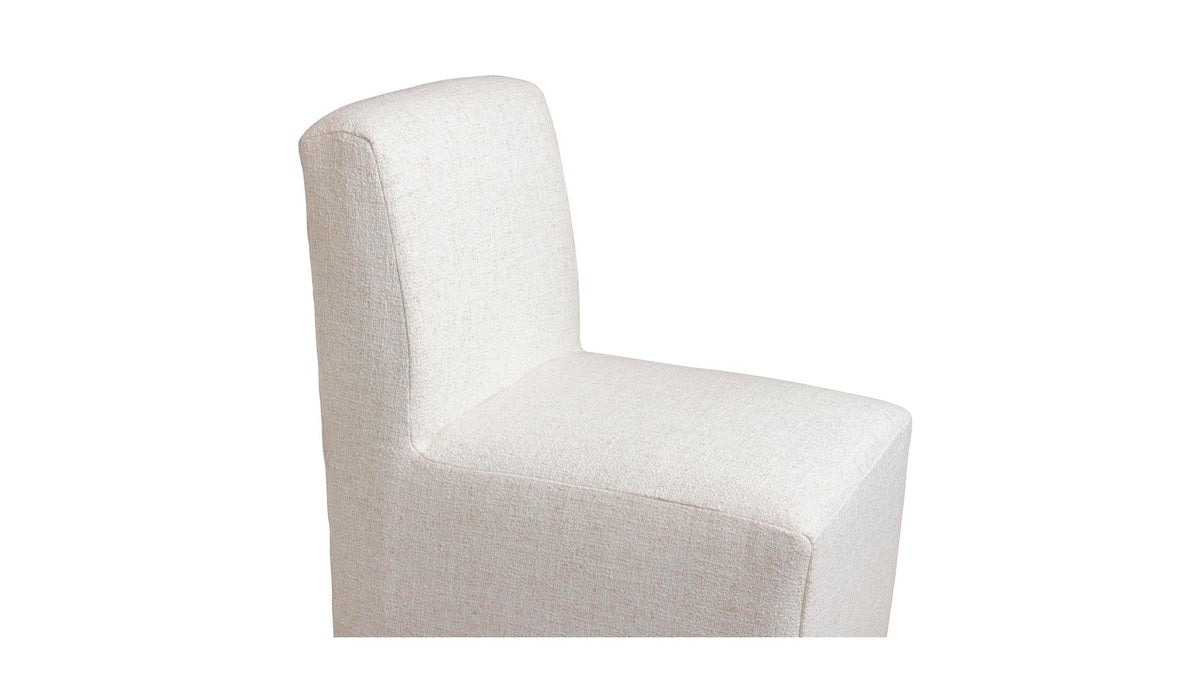 Banks Upholstered Dining Side Chair with Casters