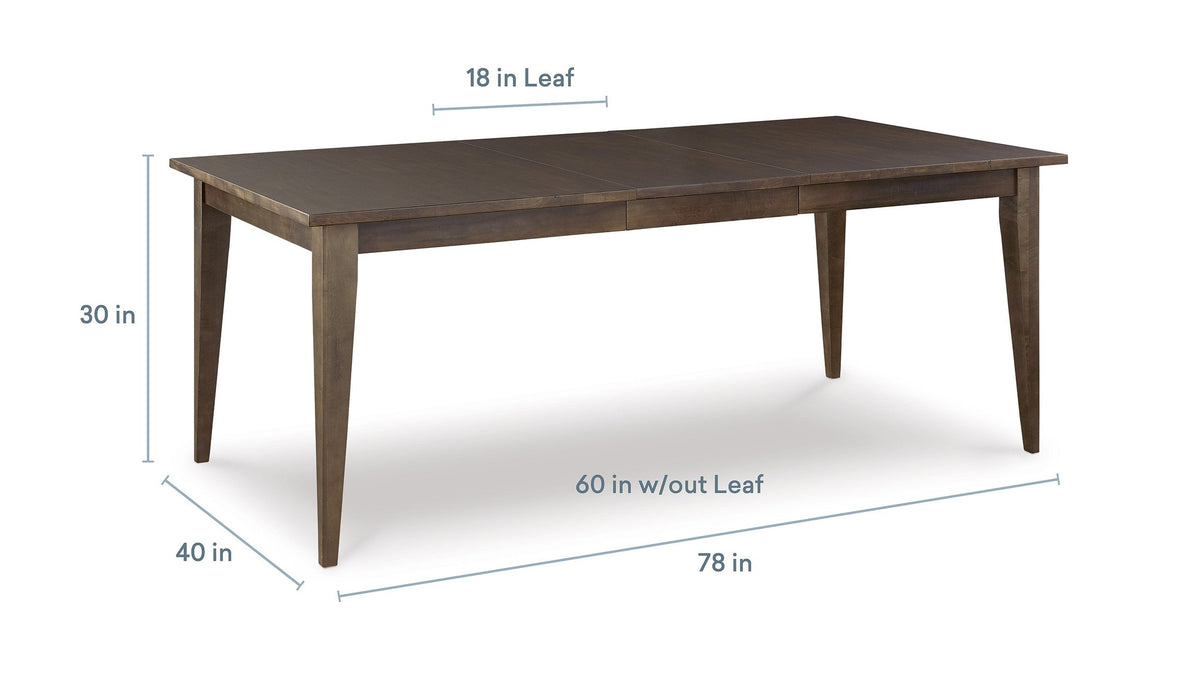 Louisa Rectangle Dining Table with Leaf