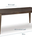 Louisa Rectangle Dining Table with Leaf