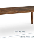 Origins Dandridge Rectangle Dining Table with Leaf