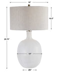 Whiteout - Mottled Glass Table Lamp - White