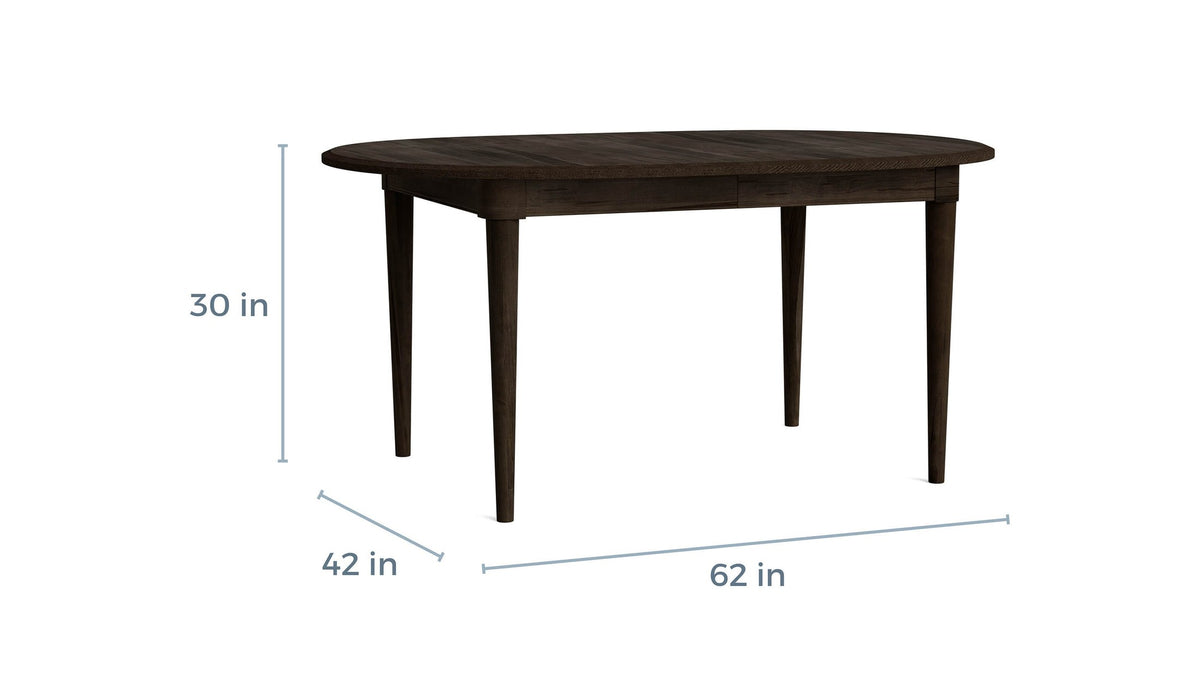 HideAway Solid Maple Oval Extendable Dining Table