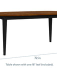 HideAway Solid Maple Oval Extendable Dining Table