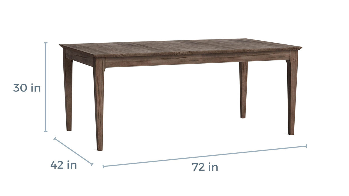 HideAway Solid Maple Boat Shaped Extendable Dining Table