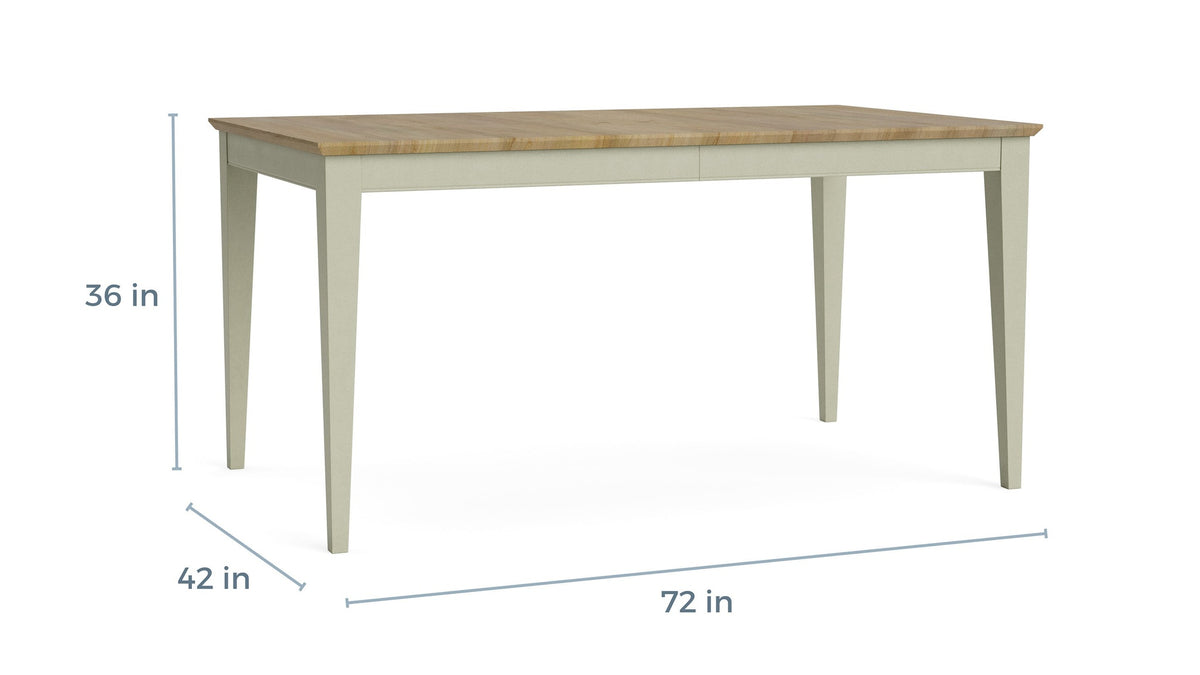 HideAway Solid Maple Boat Shaped Extendable Dining Table
