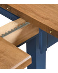 HideAway Solid Maple Trestle Extendable Counter Dining Table