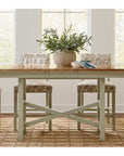 HideAway Solid Maple Trestle Extendable Counter Dining Table