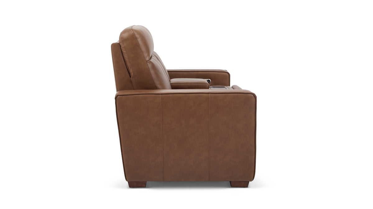 Dutch - Power Reclining Loveseat With Console, Power Headrest &amp; Lumbar