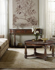 Leesburg - Demilune Hall Console - Dark Brown