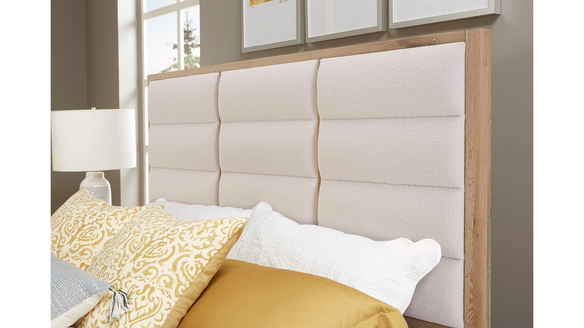 Crafted Oak - Upholstered Bed