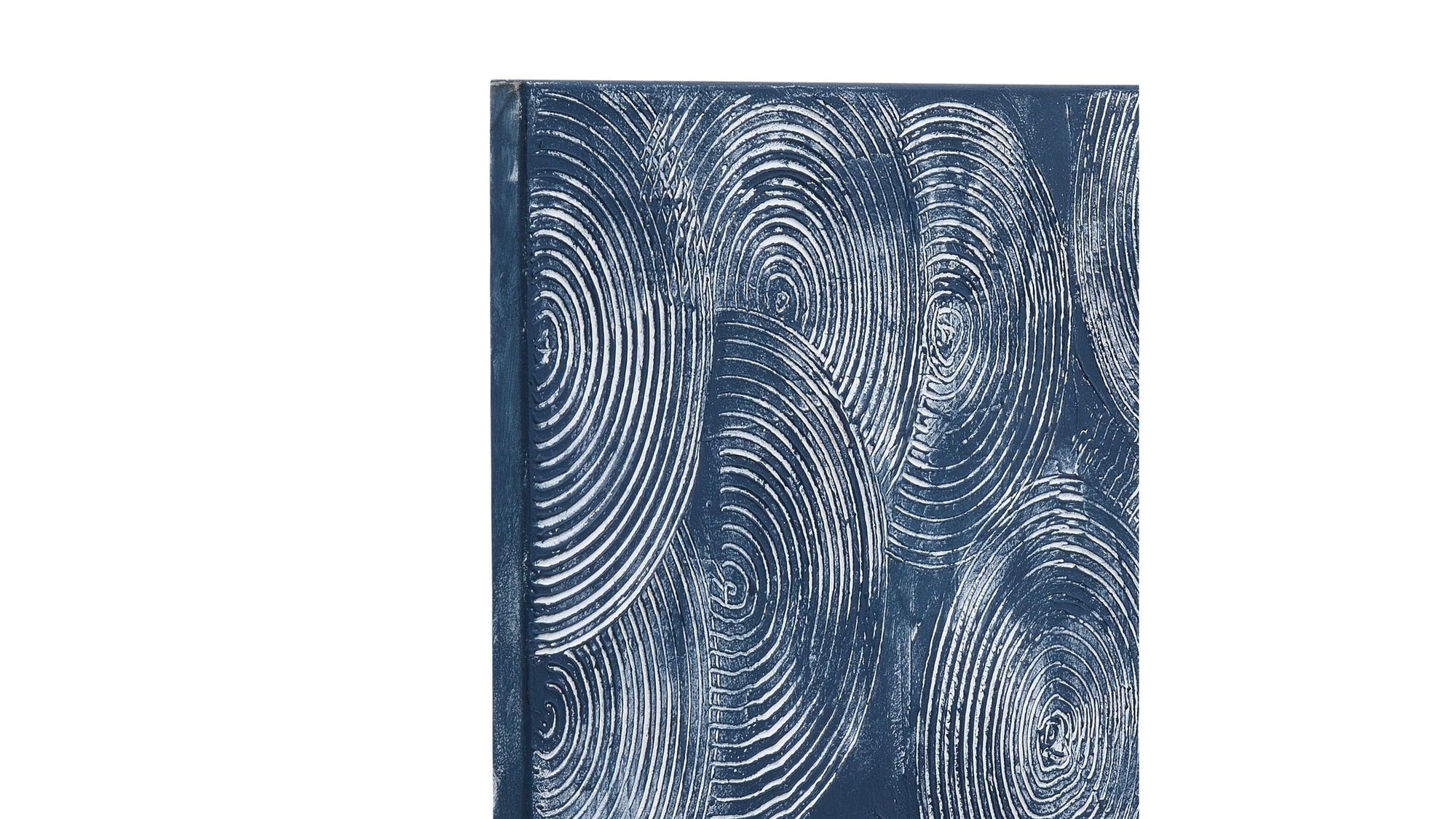 Framed Canvas Indigo Spiral - Gallery Wrapped