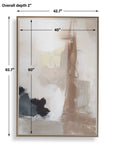 Bluster - Framed Abstract Canvas - Blue / Brown / Gray / Orange / Purple / White / Yellow