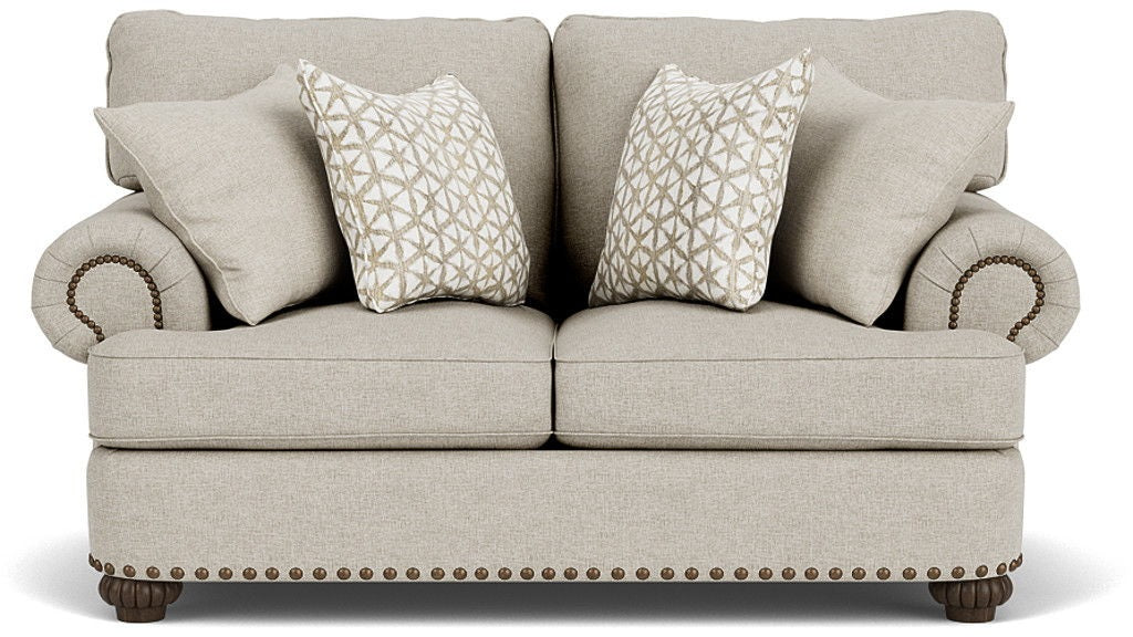 Patterson - Fabric Loveseat, Nailhead Trim