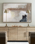 Bluster - Framed Abstract Canvas - Blue / Brown / Gray / Orange / Purple / White / Yellow