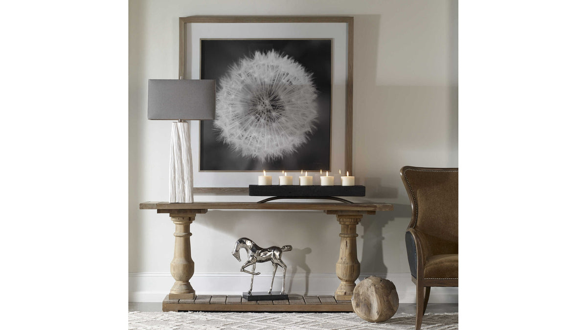 Dandelion Seedhead - Framed Print - Black