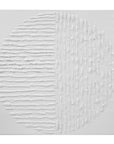 Textured Circle Canvas Art - White