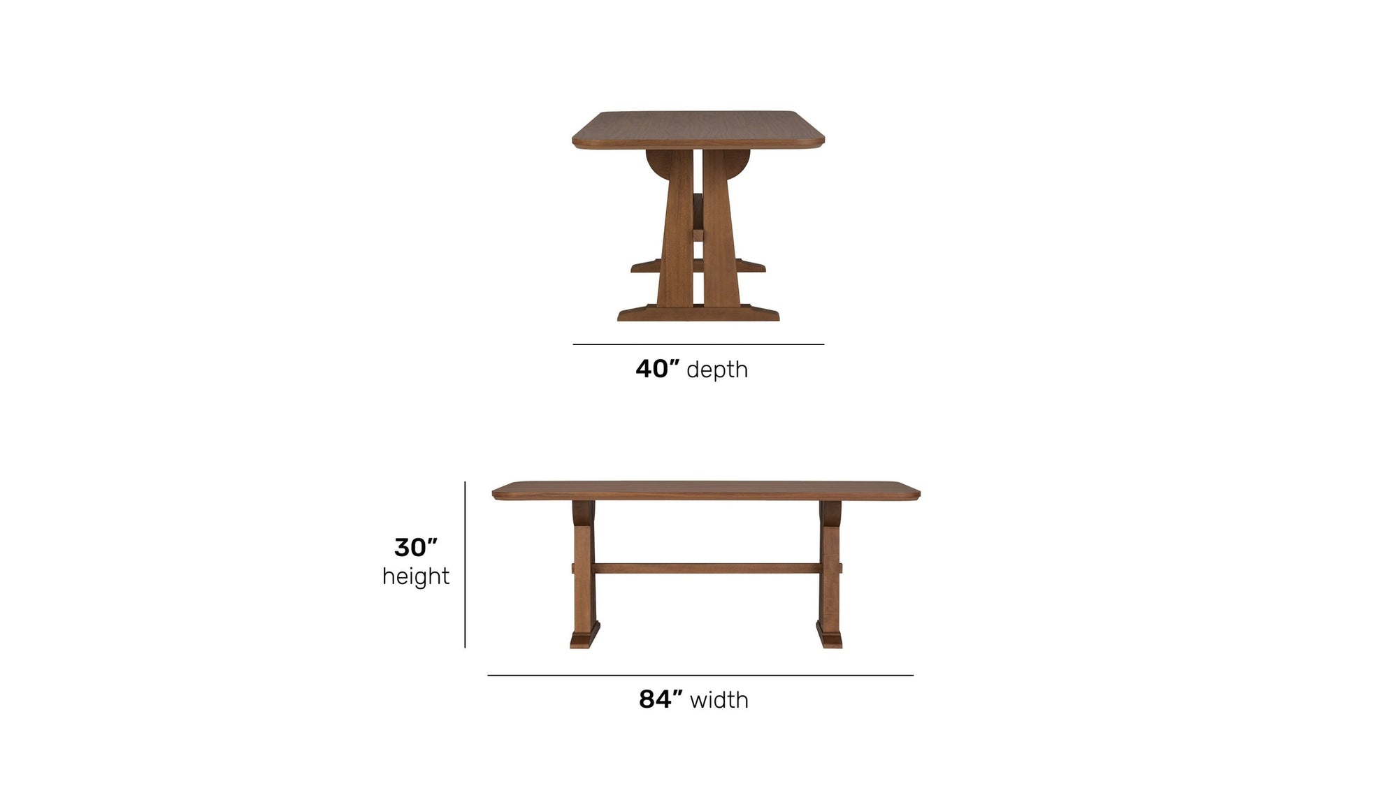 Lincoln - Rectangular Dining Table - Brown