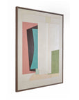 Geometric Harmony Framed Canvas - Green