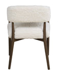 Austell - Shearling Dining Chair - Brown / White