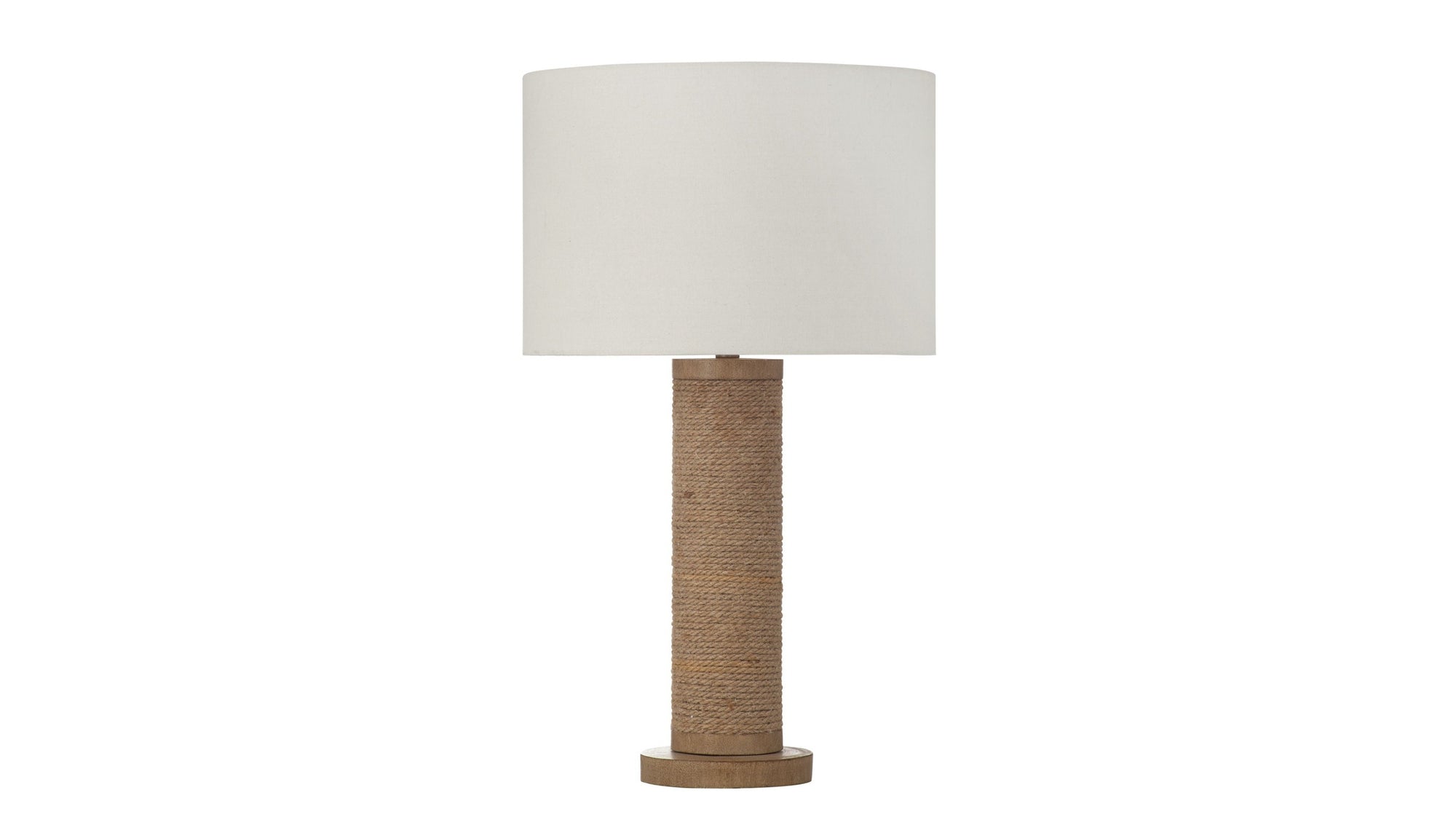 Adams - Table Lamp - Natural Rope / White