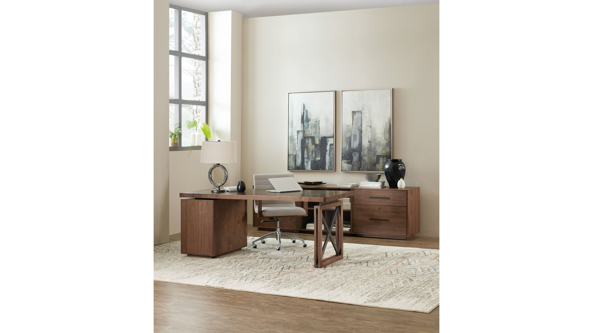 Elon - Desk Pedestal - Dark Brown