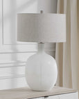Whiteout - Mottled Glass Table Lamp - White