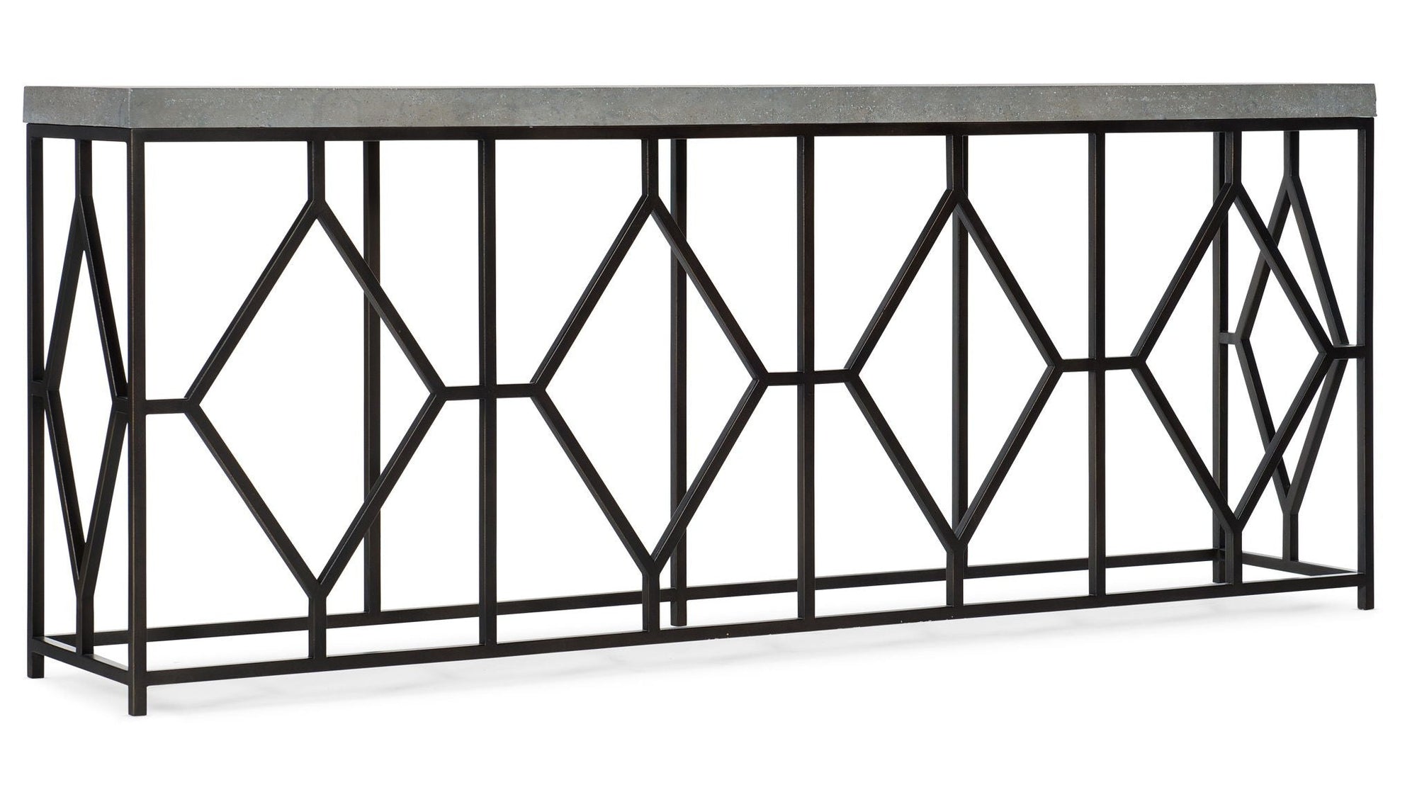 Ciao Bella - Metal And Concrete Console Table - Dark Gray / Black