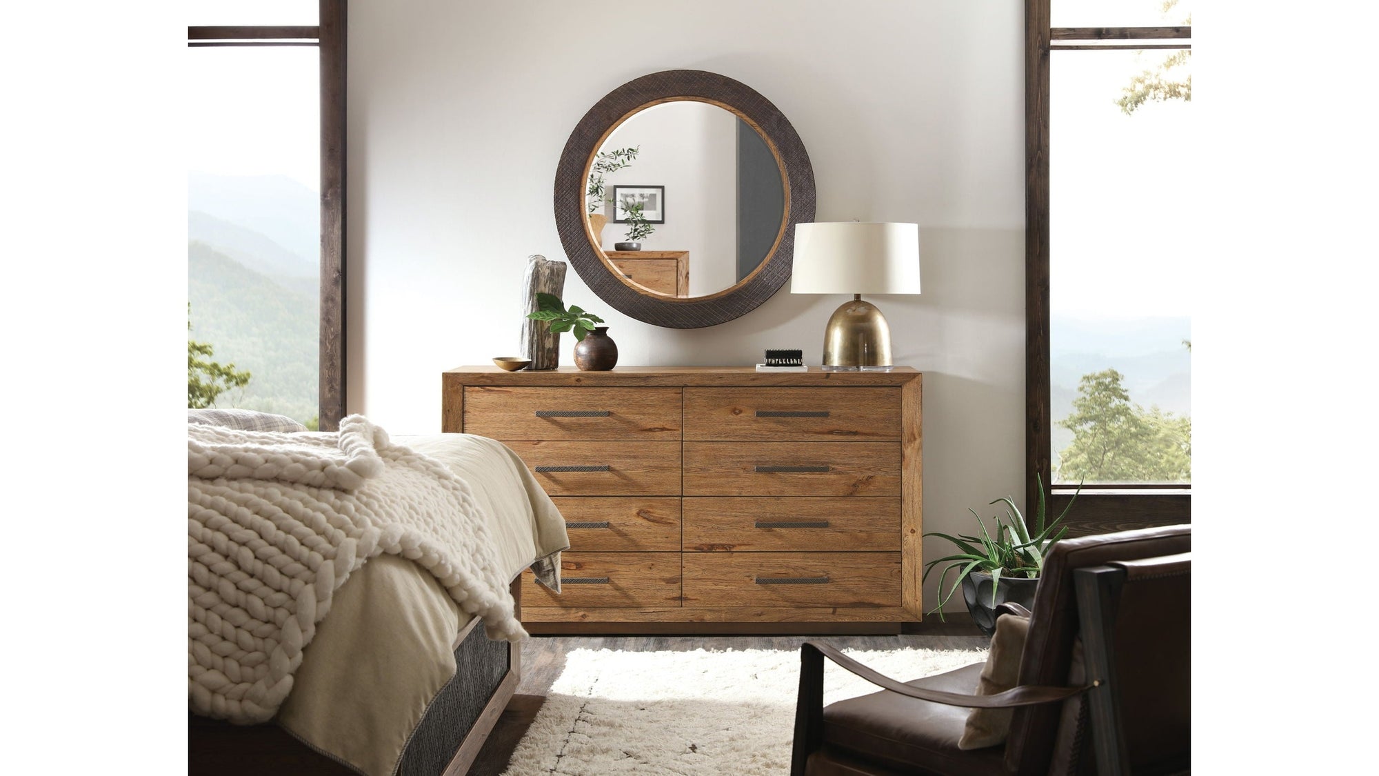 Big Sky - Round Accent Mirror - Dark Gray
