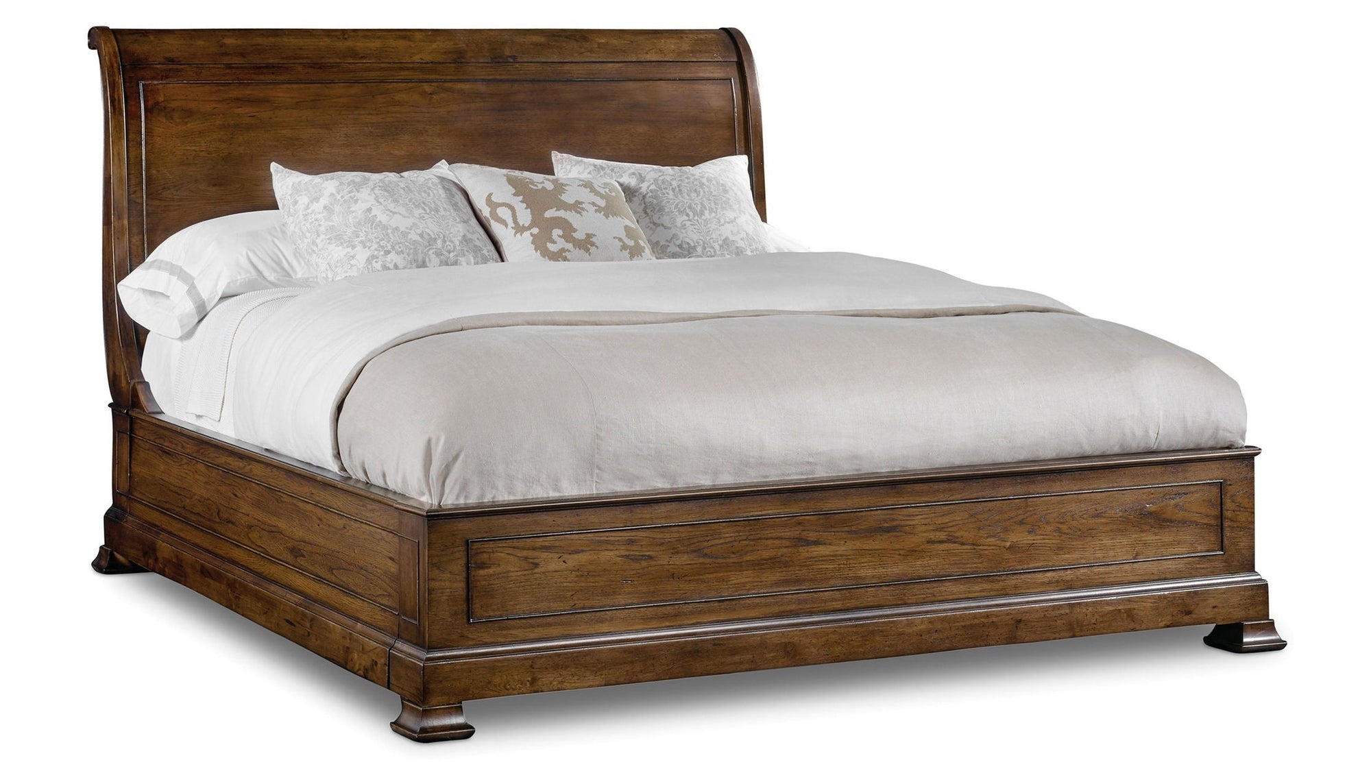 Archivist - Sleigh Bed With Low Footboard