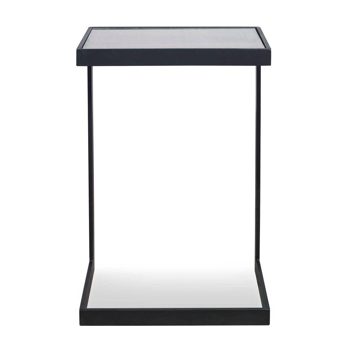 Windell - Cantilever Accent Table - Black &amp; Silver