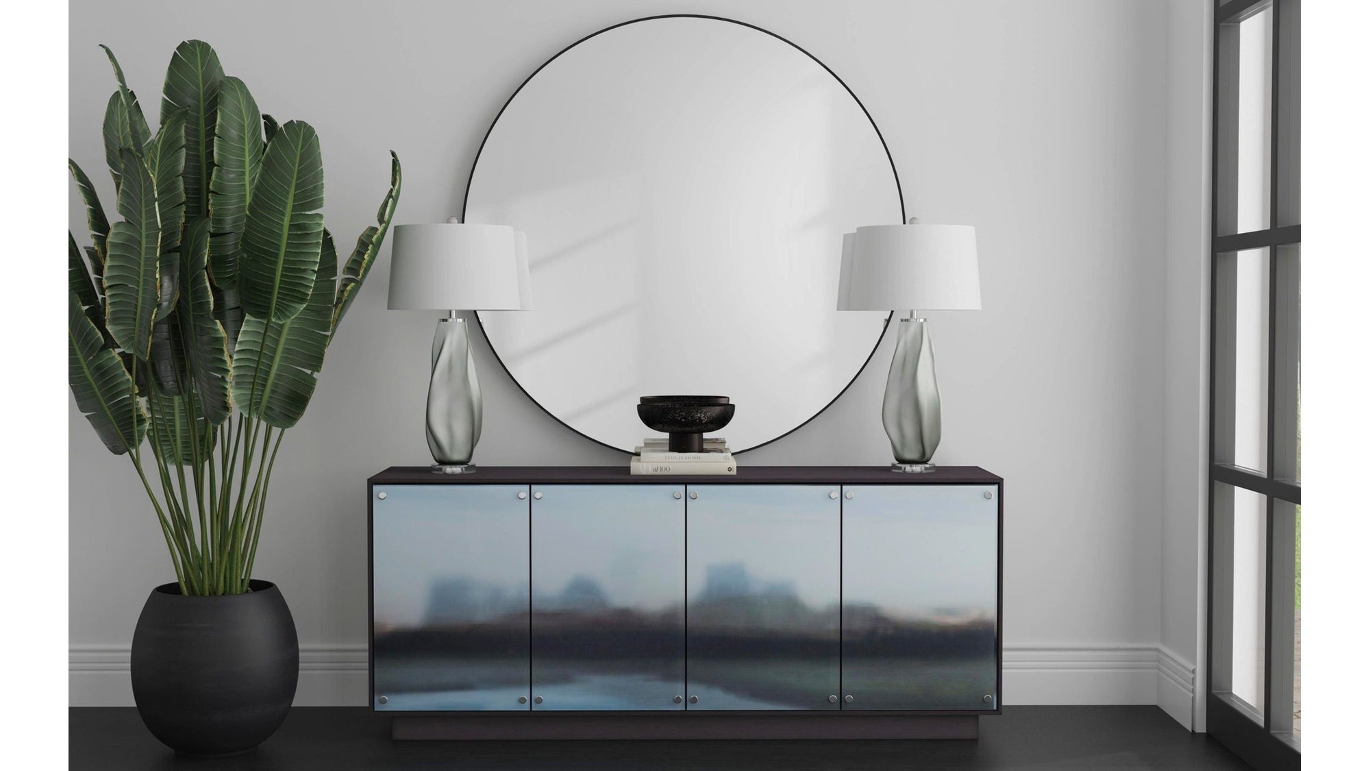 Eltham - Wall Mirror - Black