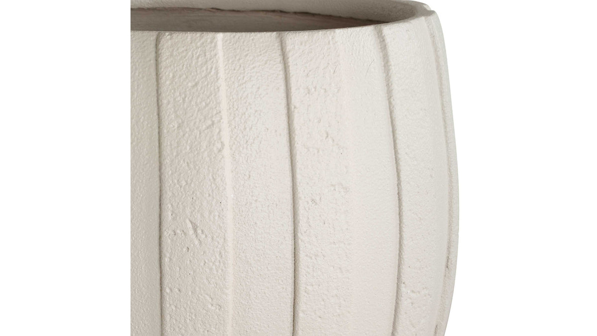 Ridgehaven - Textured Outdoor Planter - White