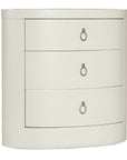 Serenity - Wavecrest Oval Nightstand - White