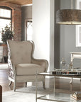 Chalina - High Back Armchair - White