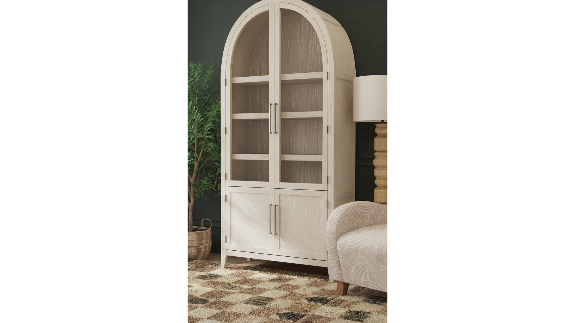 Fynn - Display Cabinet - Light Gray Oak