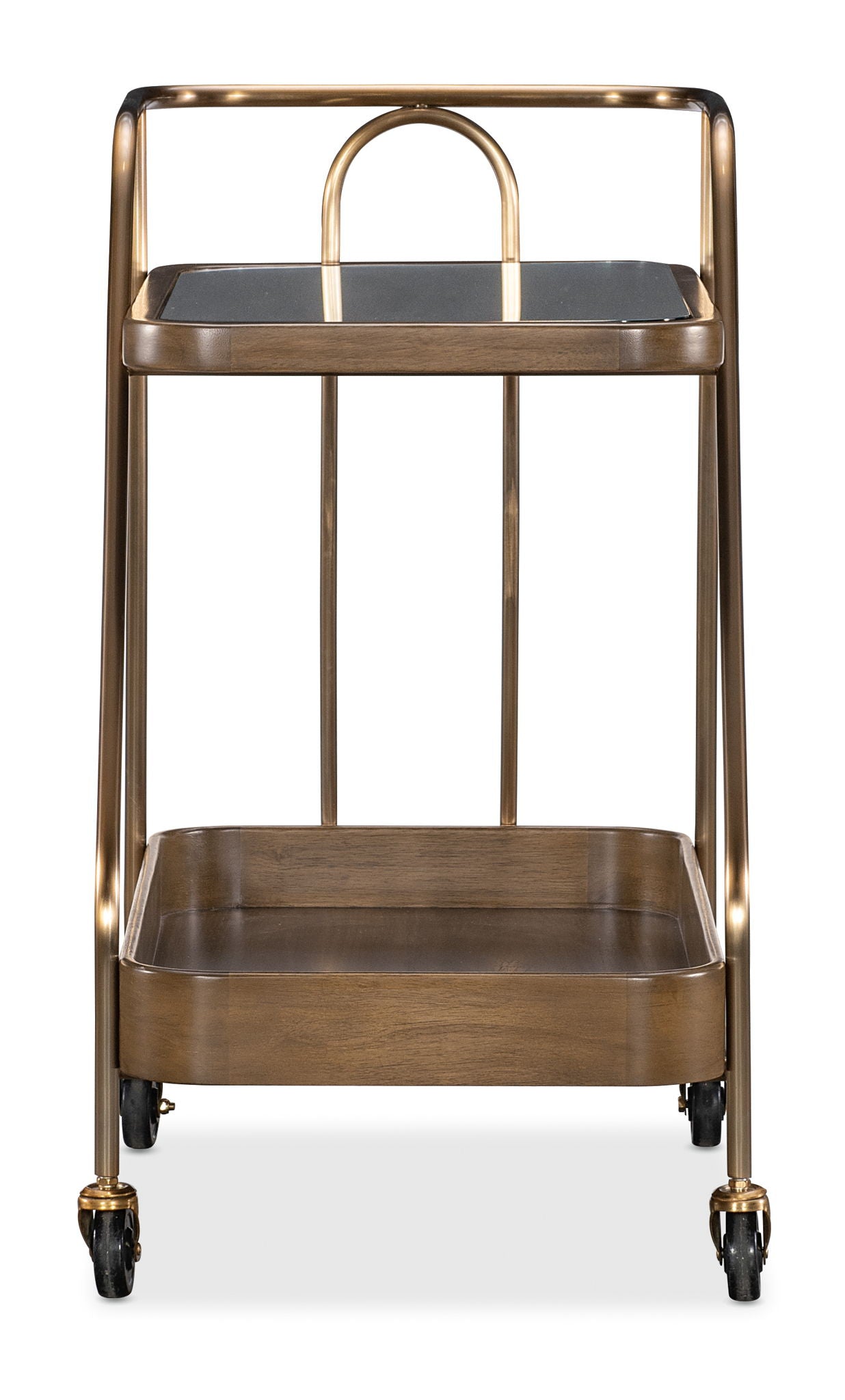 Commerce And Market - Walnut Wine and Bar Cart - Light Caramel