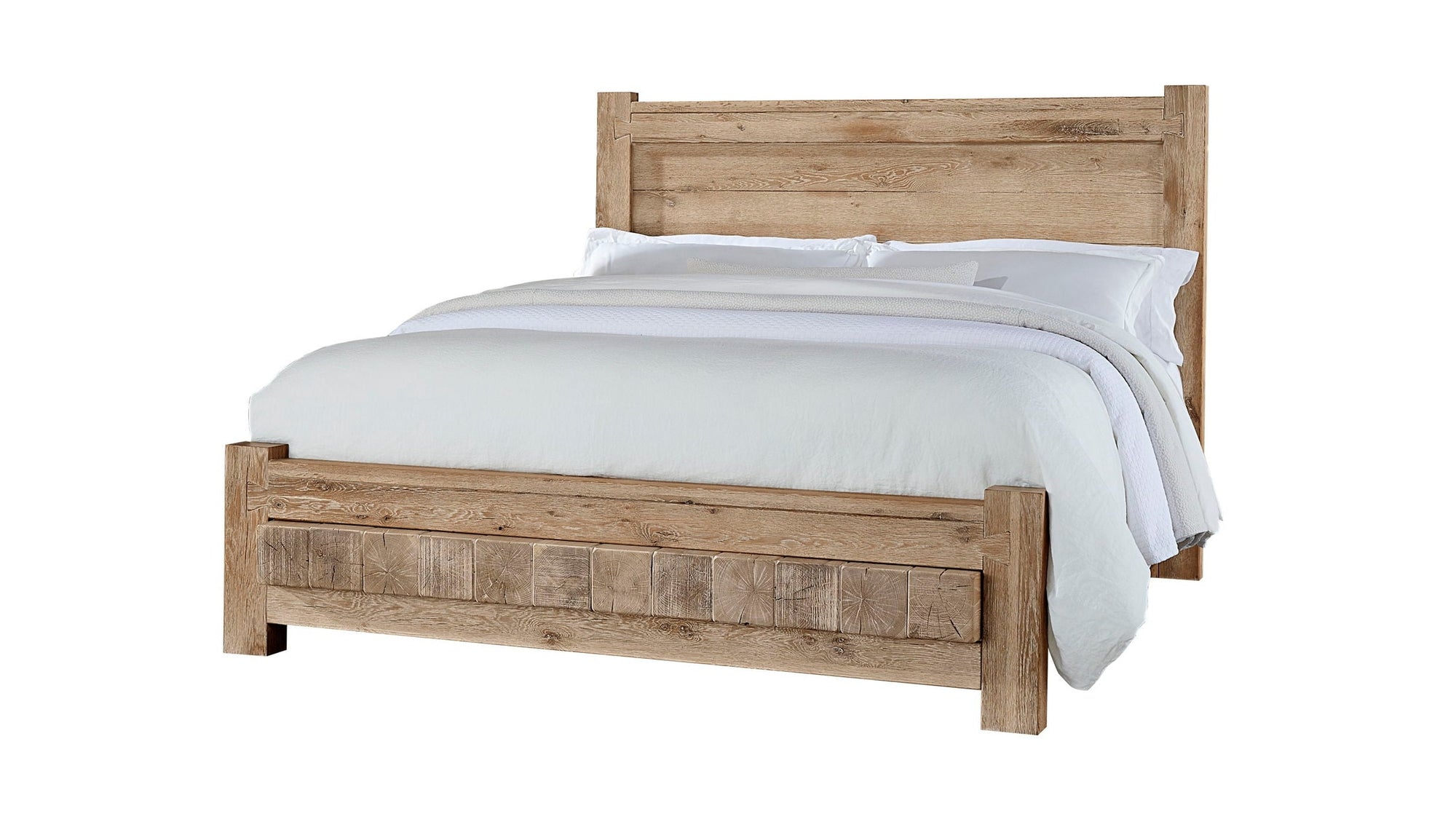 Dovetail - Poster Bed With 6 X 6 Footboard - Sun Bleached White