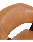 Asher Upholstered Faux Leather Dining Chair with Black Wooden Frame